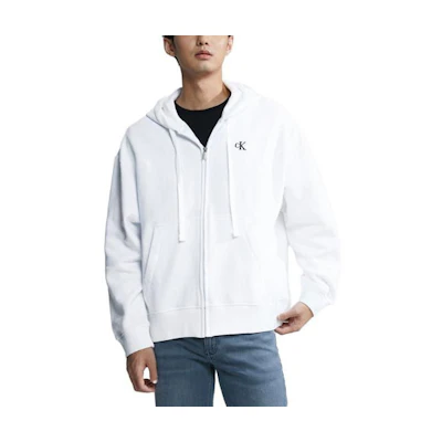 Calvin Klein FW23 Casual Embroidered Loose Fit Zip-Up Hoodie 40HM259