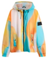 Calvin Klein FW23 Colorful Hooded Jacket in Vibrant Multi-Color J323472 Calvin Klein FW23 Colorful Hooded Jacket in Vibrant Multi-Color J323472