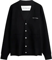 Order Calvin Klein FW23 Minimalist Letter V-Neck Long Sleeve Sweatshirt Black Men J323803