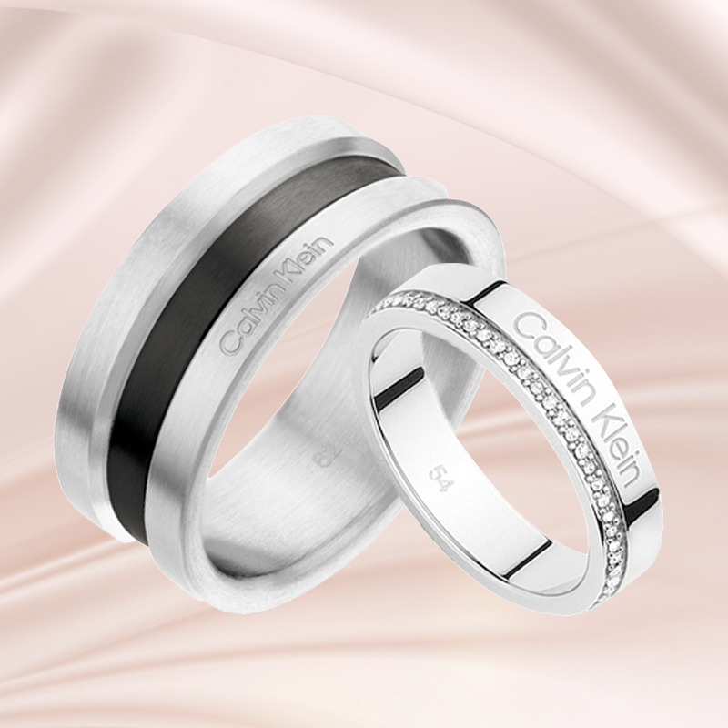 Sizing Calvin Klein Galaxy Spark Crystal Ring Unisex Couple Style. 35000061CP200