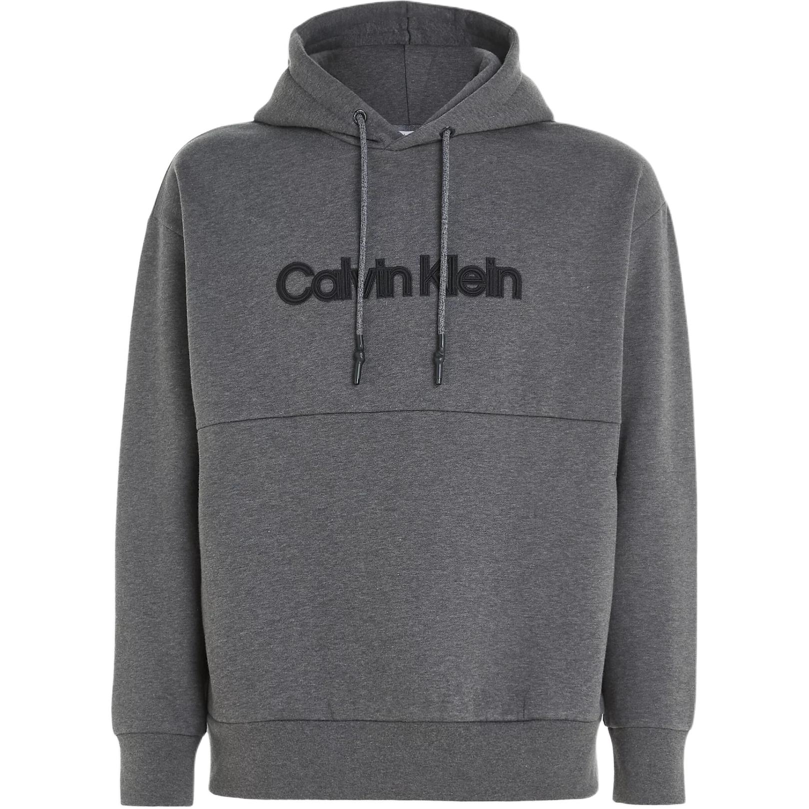 Calvin Klein Gray Embroidered Logo Hoodie Pullover Sweatshirt K10K112726-P4E