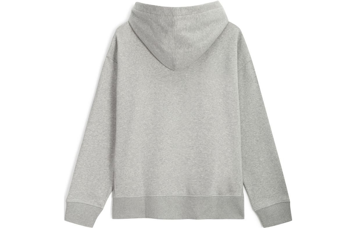 Lookbook Calvin Klein灰色刺绣抓绒连帽套头休闲毛衣 40HM256-032