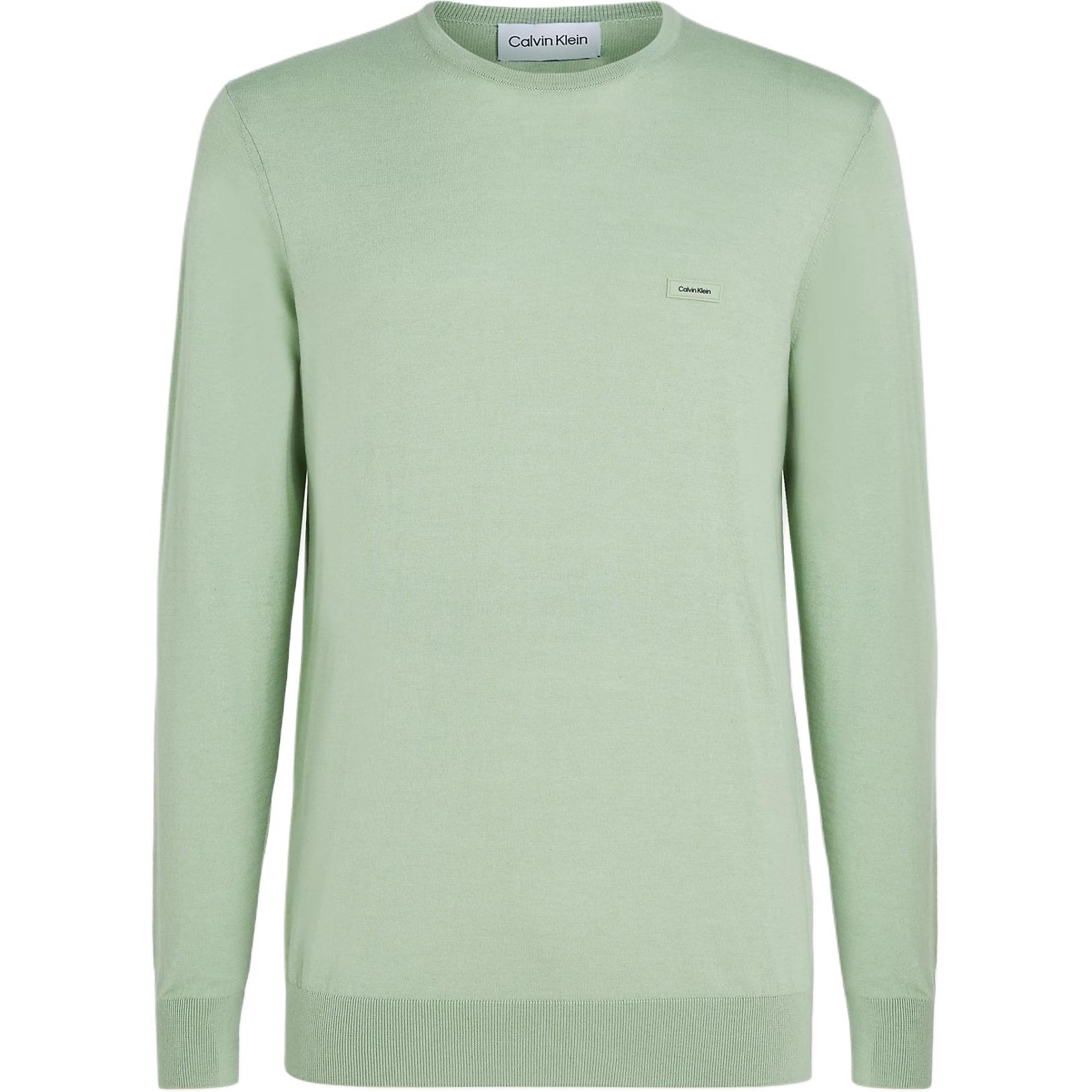 Calvin Klein Green Logo Crewneck Sweatshirt European Edition K10K113159-LJ4