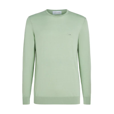 Calvin Klein Green Logo Crewneck Sweatshirt European Edition K10K113159-LJ4