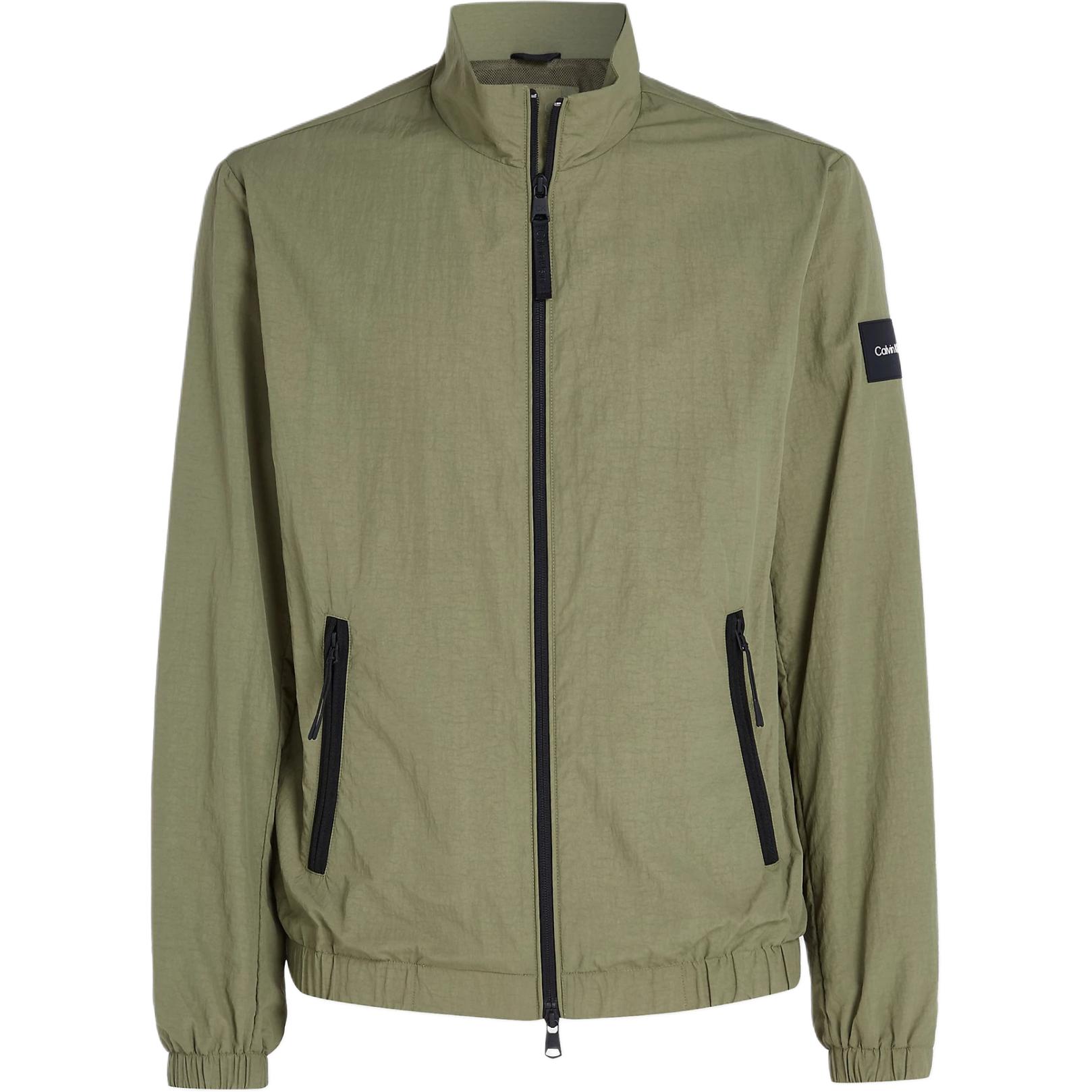 Calvin Klein Green Logo Stand-Collar Casual Jacket for Men (Euro Edition) K10K111441-MSS