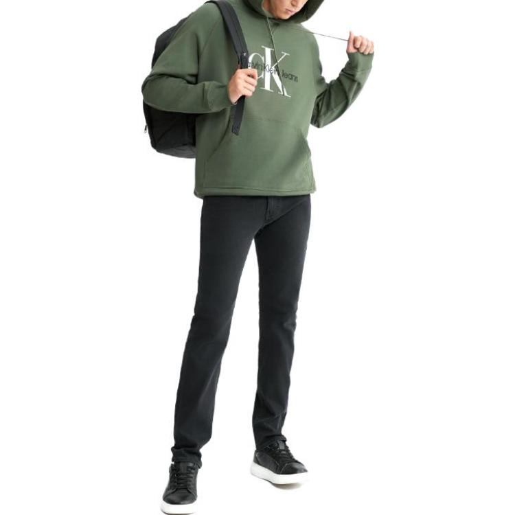 Calvin Klein Green Monogram Logo Print Hoodie Long Sleeve Sweatshirt J325245-LLP 圖 4