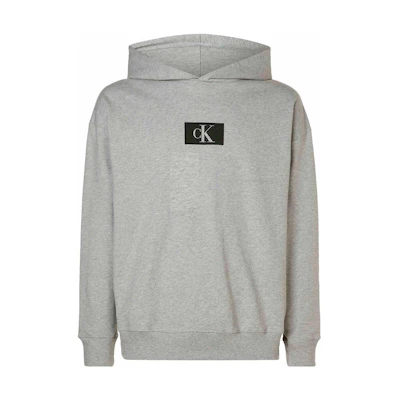 Calvin Klein Grey Hoodie with Solid Color and Letter Print Design NM2416E-P7A