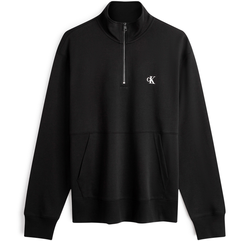 Calvin Klein Half-Zip Pullover Sweatshirt with Letter Embroidery J324320