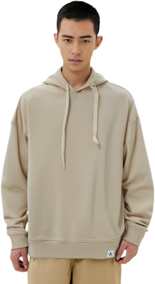 Calvin Klein 加厚純色連帽衫 淺卡其 J322897ACI Shop Calvin Klein 加厚純色連帽衫 淺卡其 J322897ACI