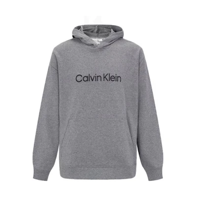 Calvin Klein Hero Grey Classic Embroidered Logo Cotton Hoodie 40HM231-P7E