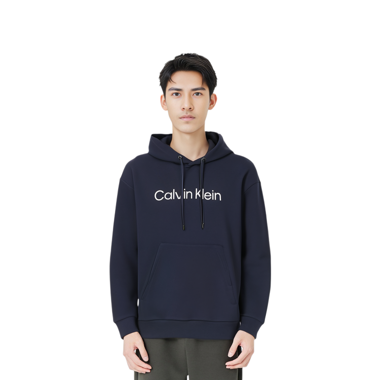 Shop 卡尔文克莱恩Hero Logo舒适连帽卫衣 海军蓝 K10K111345-CHW