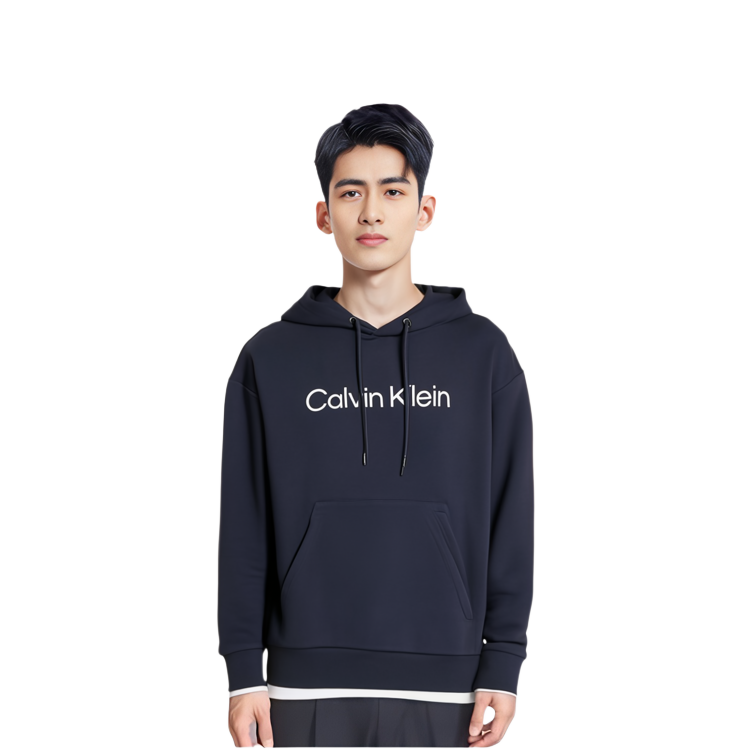 Sizing 卡尔文克莱恩Hero Logo舒适连帽卫衣 海军蓝 K10K111345-CHW