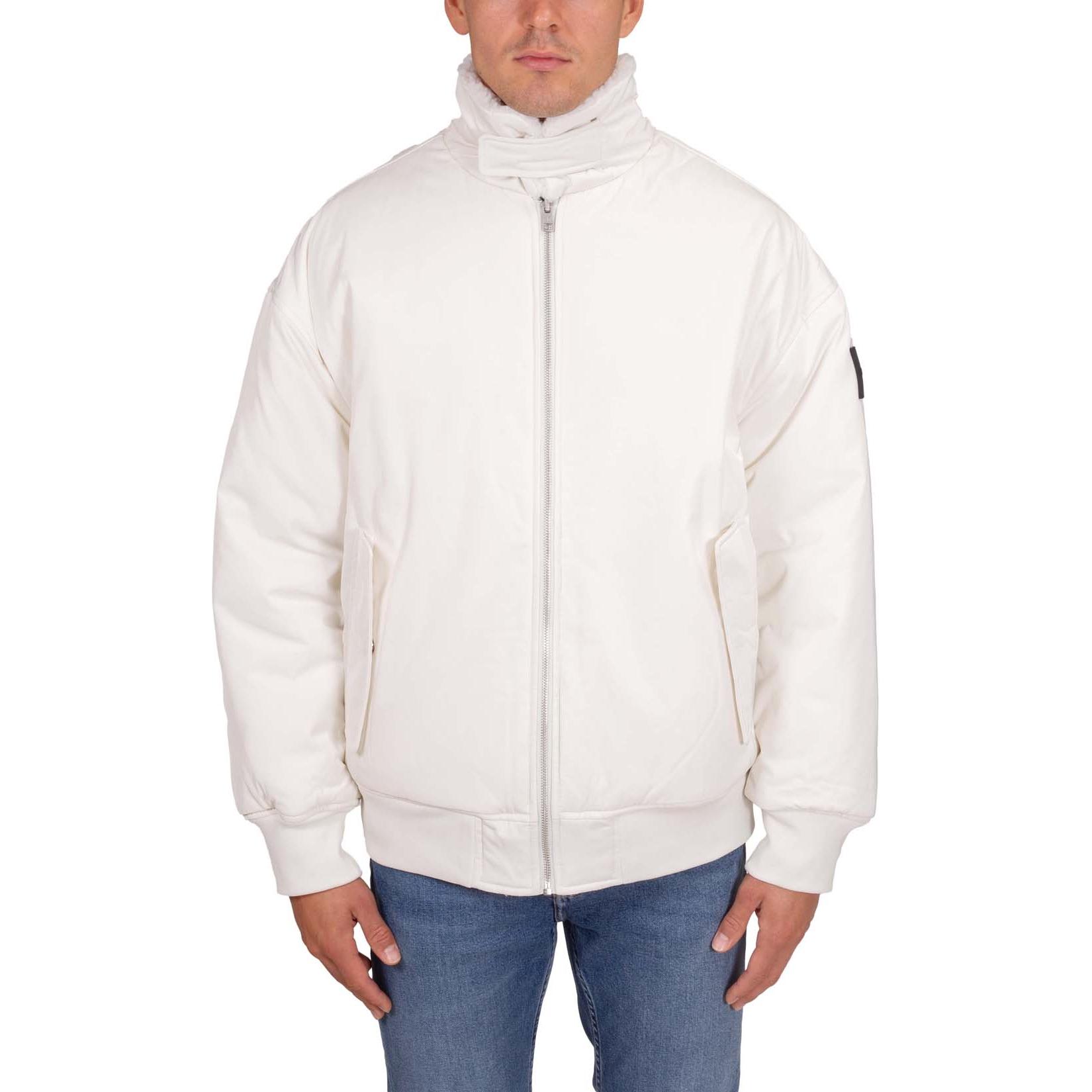 Calvin Klein High-Neck Slim Fit Zip Jacket White J30J324123-YBI