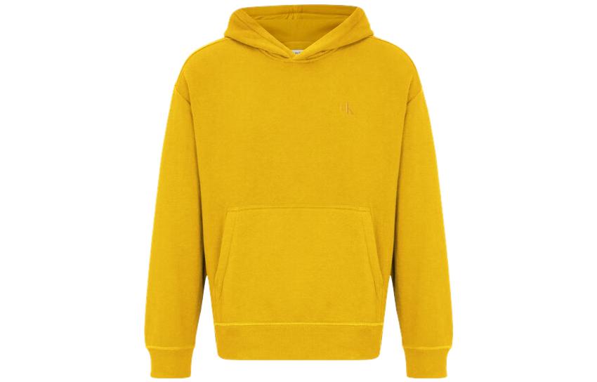Calvin Klein Honey Solid Color Embroidered Fleece Hoodie for Men 40HM256-ZBK