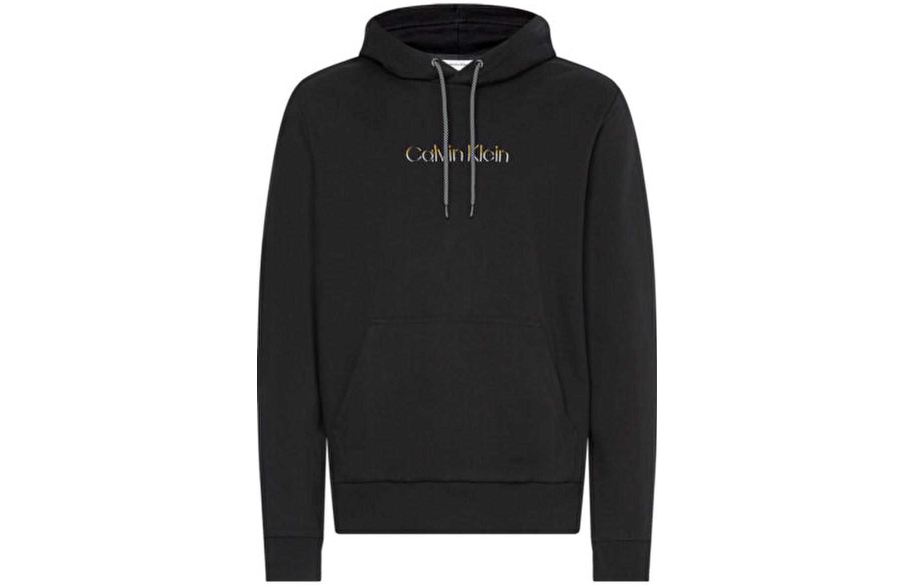Calvin Klein Hoodie with Kangaroo Pocket and Front Letter Print K10K108931BEH