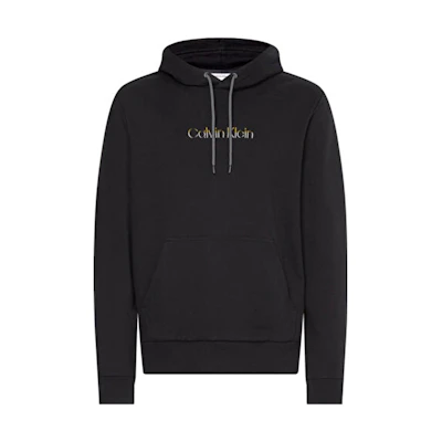 Calvin Klein Hoodie with Kangaroo Pocket and Front Letter Print K10K108931BEH