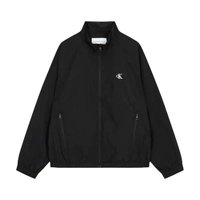 CALVIN KLEIN Jeans Black Letter Logo Stand Collar Zip-Up Jacket J325905-BEH