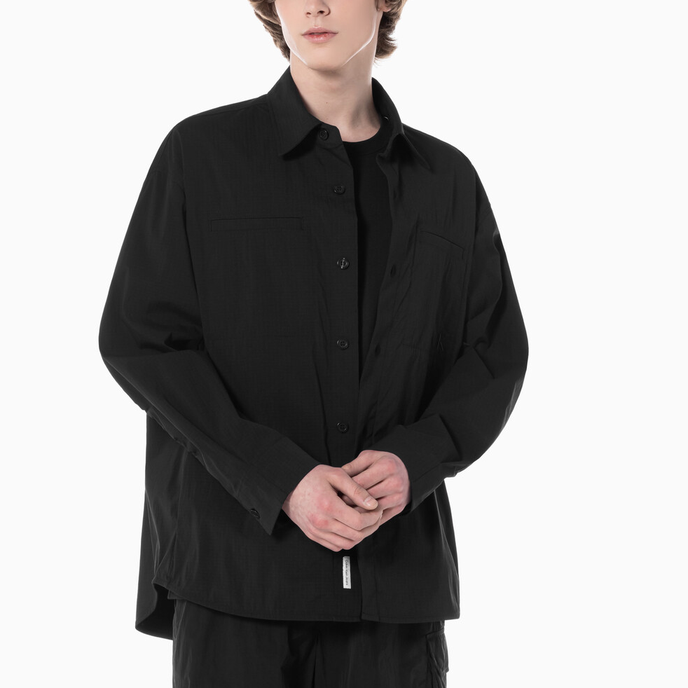 Details for CALVIN KLEIN Jeans  Black Solid Minimalist Long-Sleeve Jacket J326623-BEH