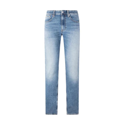 CALVIN KLEIN Jeans Light Blue Straight-Leg Denim Pants Casual Fit J326416-1A4