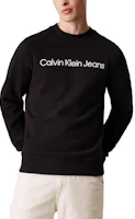 Calvin Klein Jeans Black Casual Crewneck Letter Sweatshirt for Men European Version J30J327219-BEH Calvin Klein Jeans Black Casual Crewneck Letter Sweatshirt for Men European Version J30J327219-BEH