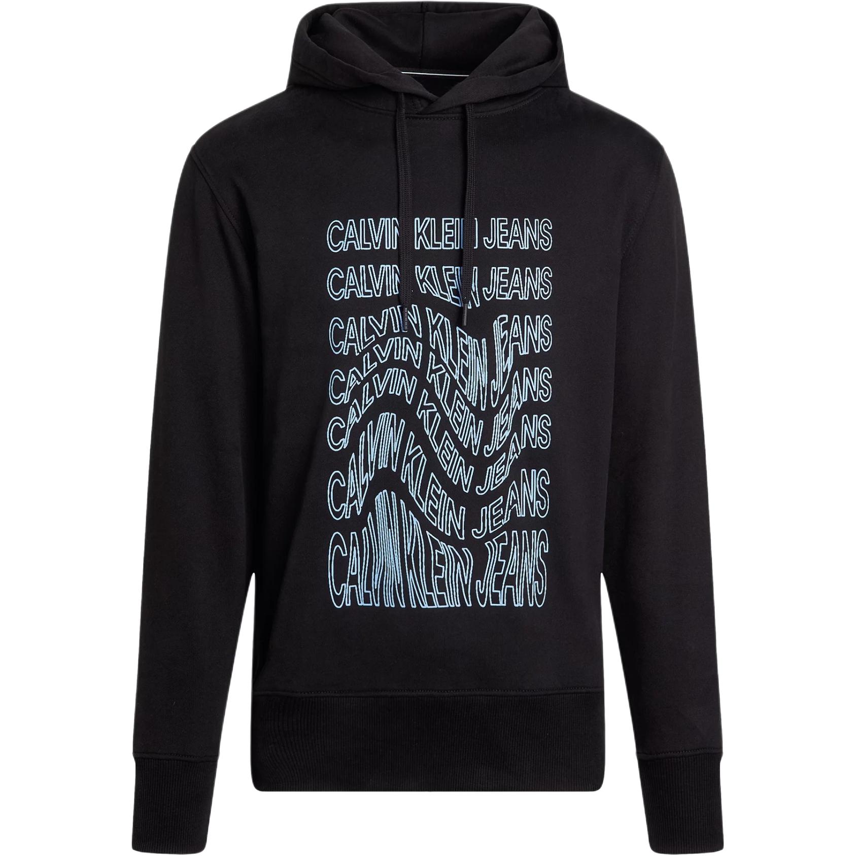 Calvin Klein Jeans Black Casual Letter Print Hoodie European Edition J30J325164-BEH