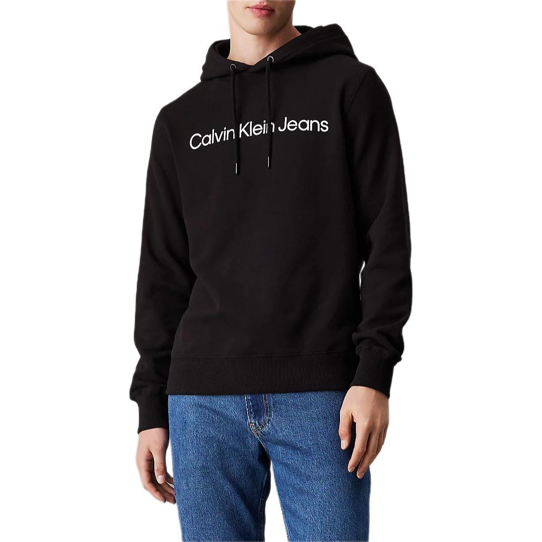 Calvin Klein Jeans Black Logo Hoodie European Edition Casual Comfort J30J327216-BEH