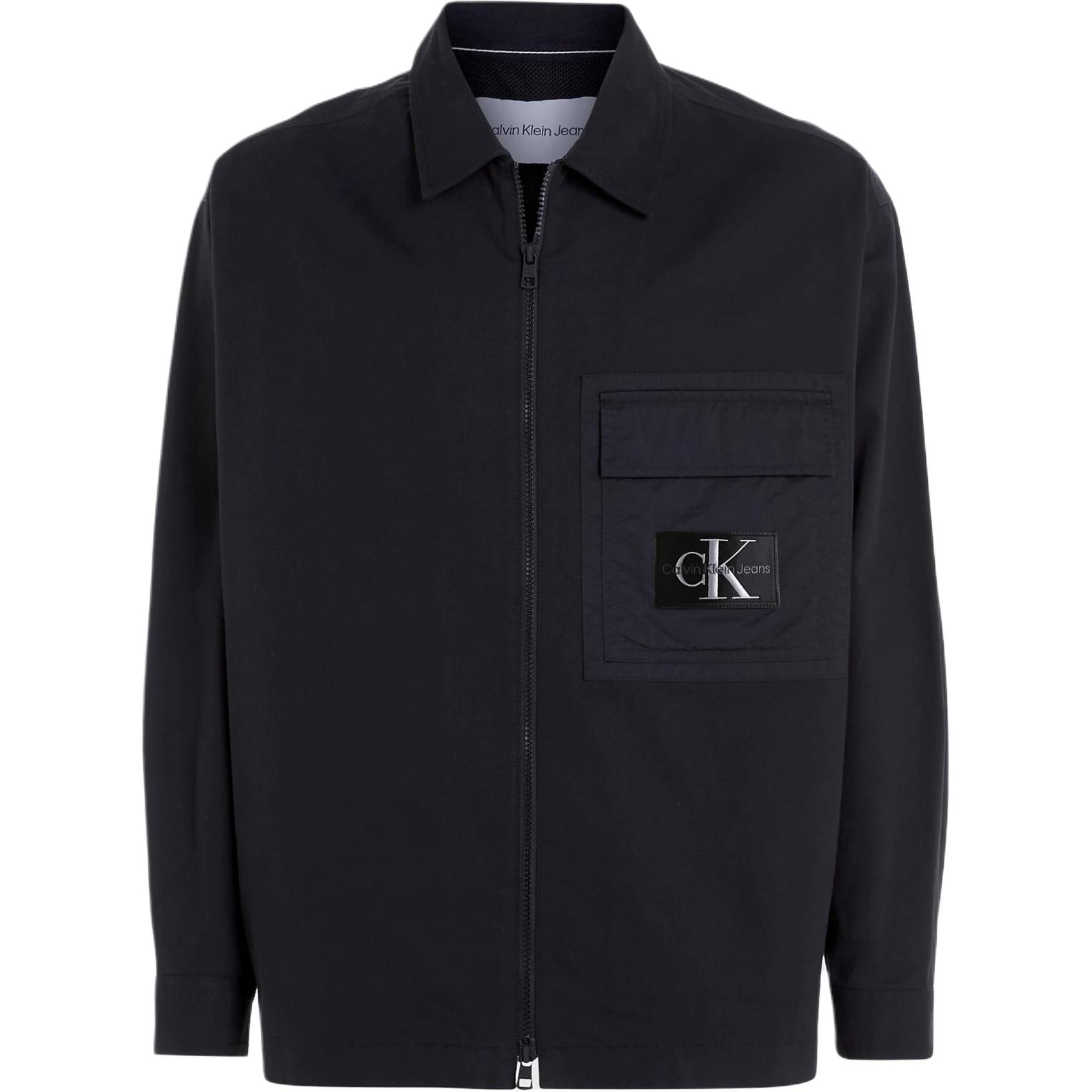 Calvin Klein Jeans Black Logo Zip-Up Long Sleeve Jacket for Men (EU Version) J30J324617-BEH