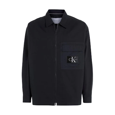 Calvin Klein Jeans Black Logo Zip-Up Long Sleeve Jacket for Men (EU Version) J30J324617-BEH