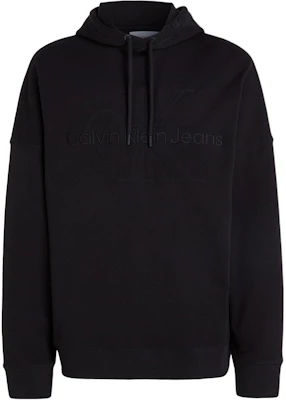 Calvin Klein Jeans 黑色寬鬆連帽衫 長袖款式 帶標誌 J30J325150-BEH Buy Calvin Klein Jeans 黑色寬鬆連帽衫 長袖款式 帶標誌 J30J325150-BEH