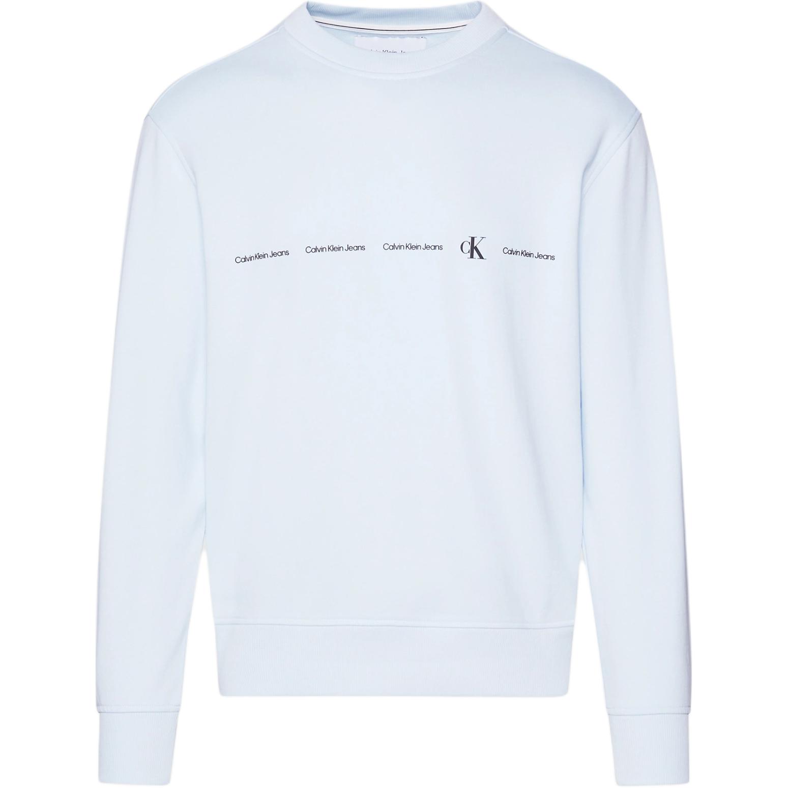 Calvin Klein Jeans Blue European Edition Logo Crewneck Sweatshirt Men J30J324624-CYR