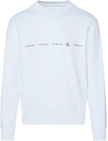 Calvin Klein Jeans Blue European Edition Logo Crewneck Sweatshirt Men J30J324624-CYR Calvin Klein Jeans Blue European Edition Logo Crewneck Sweatshirt Men J30J324624-CYR