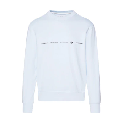 Calvin Klein Jeans Blue European Edition Logo Crewneck Sweatshirt Men J30J324624-CYR