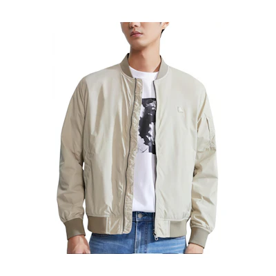 Calvin Klein Jeans Casual Embroidered Logo Jacket Beige Fall Edition J323578-PED