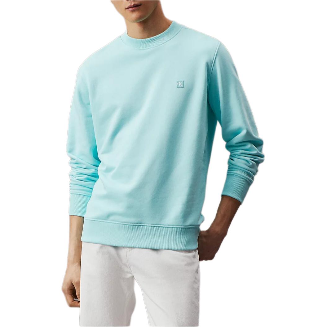 Calvin Klein Jeans Casual Letter Crewneck Long Sleeve Sweatshirt Blue-Green Men J30J325270-CCP
