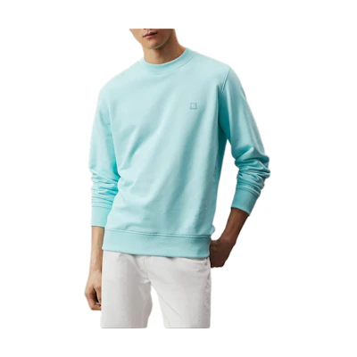 Calvin Klein Jeans Casual Letter Crewneck Long Sleeve Sweatshirt Blue-Green Men J30J325270-CCP
