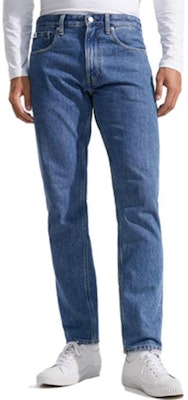 CALVIN KLEIN Jeans Casual Logo Patch Straight Fit Light Blue Denim. J325845-1A4 Shop CALVIN KLEIN Jeans Casual Logo Patch Straight Fit Light Blue Denim. J325845-1A4