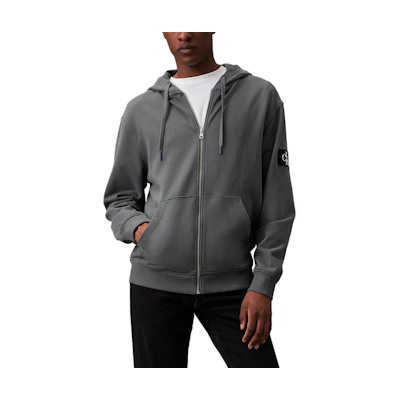 Calvin Klein Jeans Gray Zip-Up Hoodie Casual Comfort European Style J30J325627-PSL