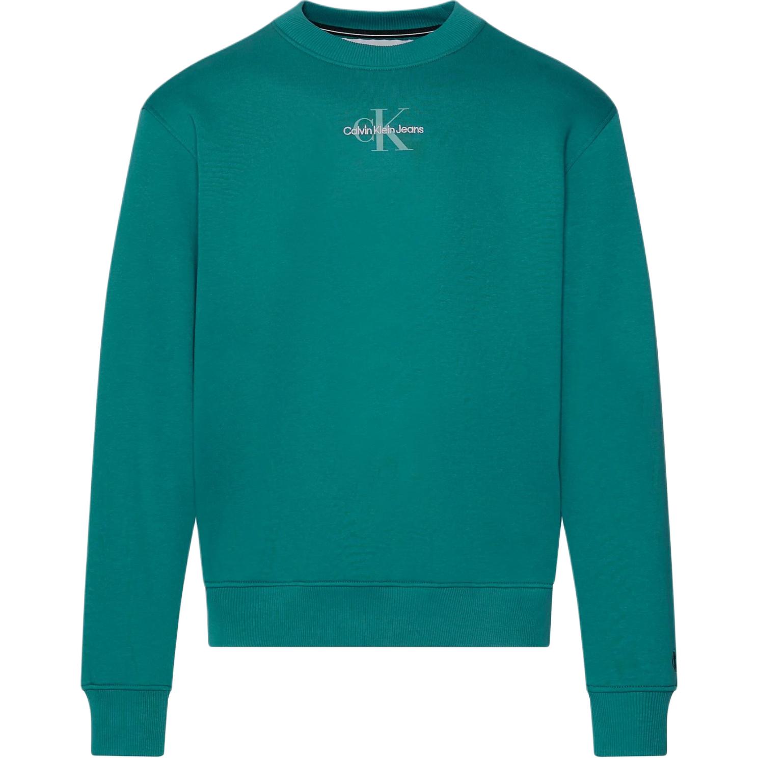 Calvin Klein Jeans Green Simple Casual Comfort Letter Crewneck Sweatshirt J30J323434-CA4