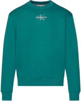 Calvin Klein Jeans Green Simple Casual Comfort Letter Crewneck Sweatshirt J30J323434-CA4 Calvin Klein Jeans Green Simple Casual Comfort Letter Crewneck Sweatshirt J30J323434-CA4