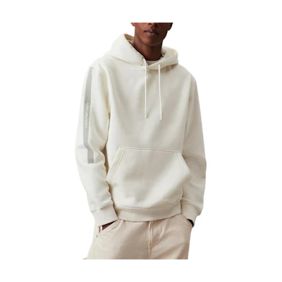 Calvin Klein Jeans Ivory Letter Logo Hoodie Casual European Fit J30J325632-YBI