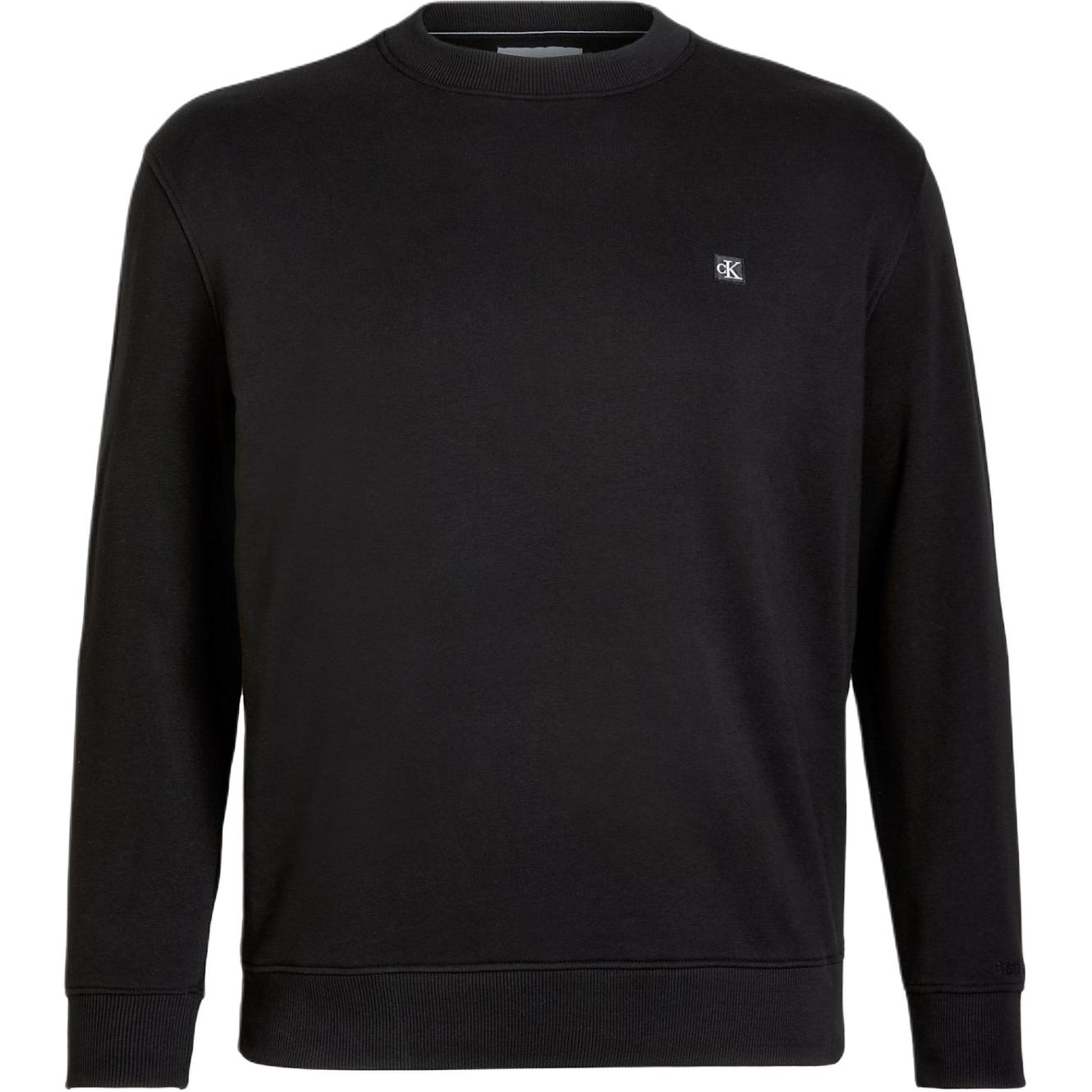 Calvin Klein Jeans Letter Logo Crewneck Long Sleeve Sweatshirt Black ( EU Fit) J30J325034-BEH