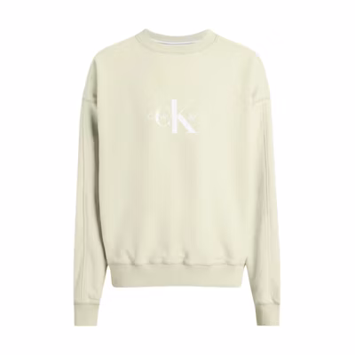 Calvin Klein Jeans Letter Logo Relaxed Crewneck Sweatshirt Green ( EU Version) J30J325426-LFU