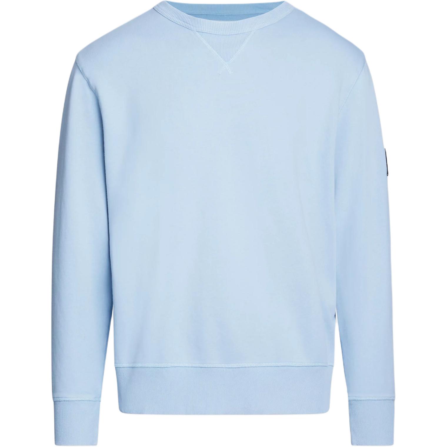 Calvin Klein Jeans Letter Print Crewneck Sweatshirt Light Blue ( European Version) J30J325145-CEZ