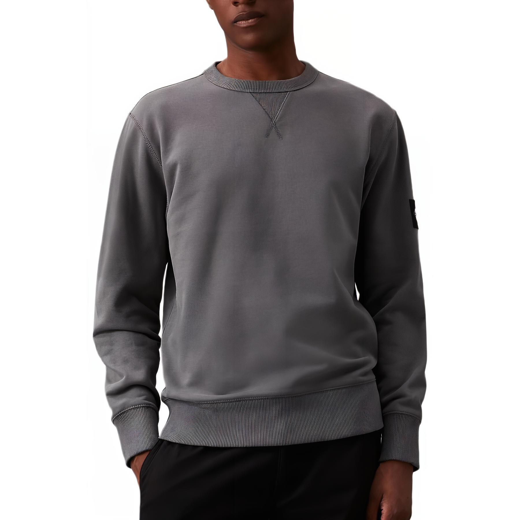 Calvin Klein Jeans Letter Print Crewneck Sweatshirt Men Washed Black (EU Version) J30J325145-PT2