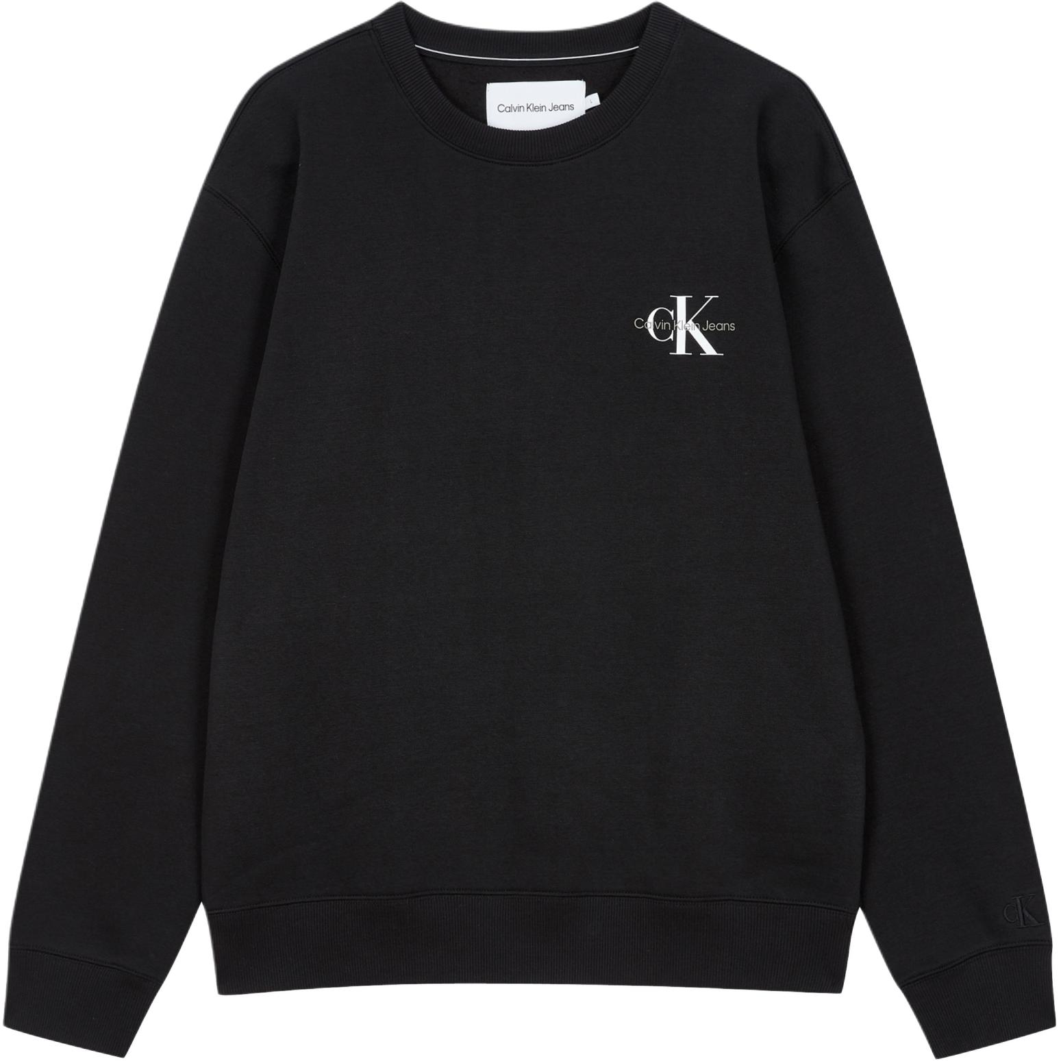 Calvin Klein Jeans Letter Print Oversized Crewneck Sweatshirt Unisex Black J321585-BEH