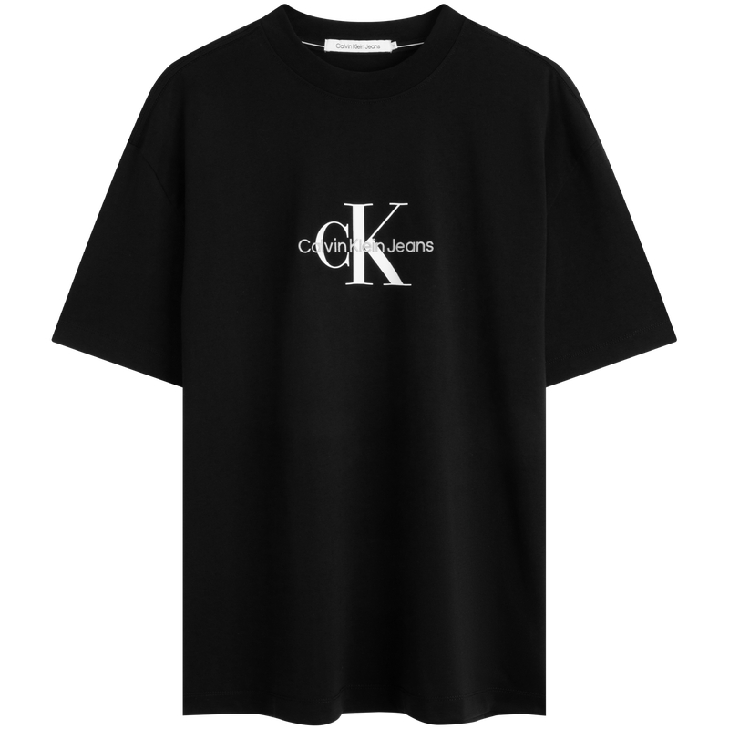 CALVIN KLEIN Jeans Logo Overlap Relaxed Fit Cotton Unisex T-Shirt Casual Stylish ZM02799