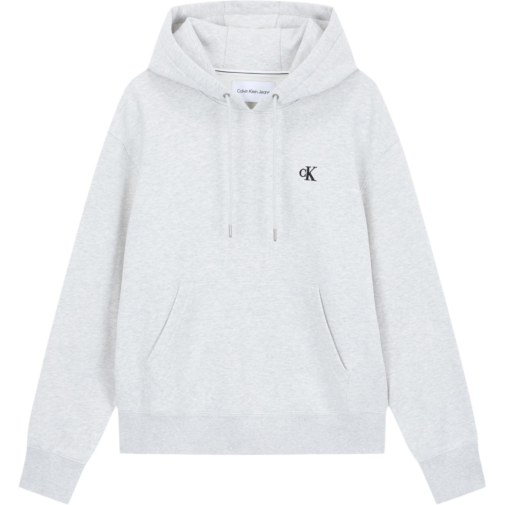 Calvin Klein Jeans Logo Print Loose Hoodie Unisex Light Grey J400398-P09002