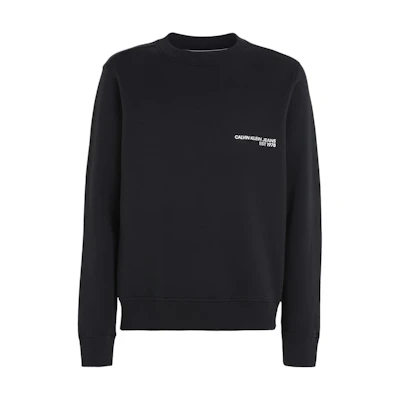 Calvin Klein Jeans Minimal Logo Print Black Long Sleeve Sweatshirt Men 欧版 J30J324625-BEH