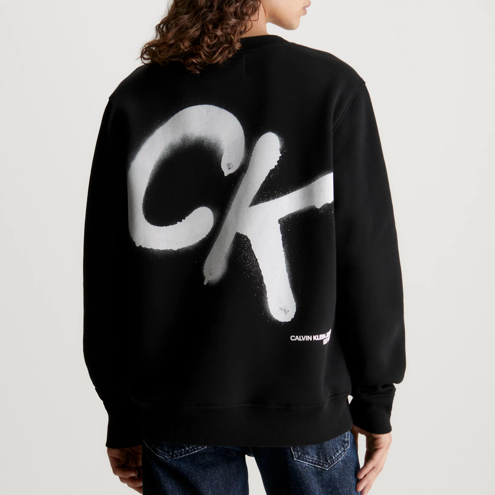 Details for 卡尔文克莱因牛仔简约Logo印黑色长袖卫衣男士欧版 J30J324625-BEH