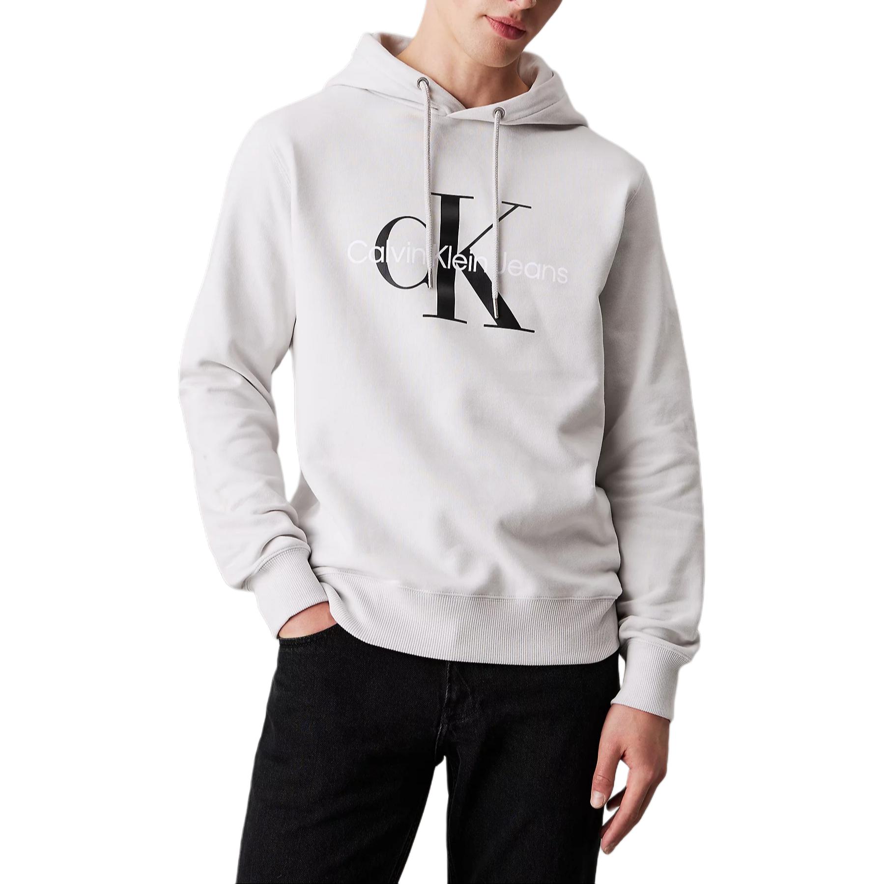 Calvin Klein Jeans Minimalist Logo Hoodie Light Gray (EU Version) – Casual Fit J30J327215-PC8